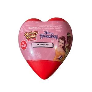 Disney Princess Shrinky Dinks Junior Valentine Kit For Kids. 12 Pieces. New